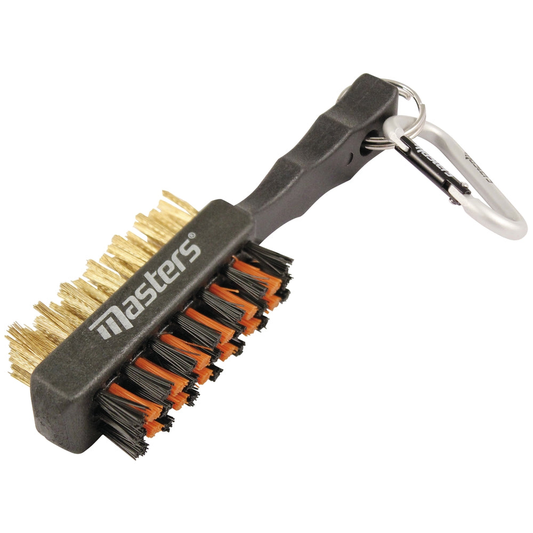Masters Opti Club Cleaner Brush for golf clubs, featuring a compact design and bristles for effective cleaning of golf club heads.
