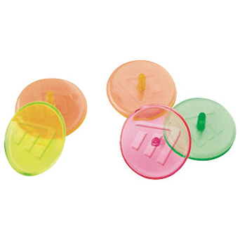 Set of 12 Masters Neon Ball Markers for golf, featuring bright, colorful designs ideal for marking golf balls on the course.
