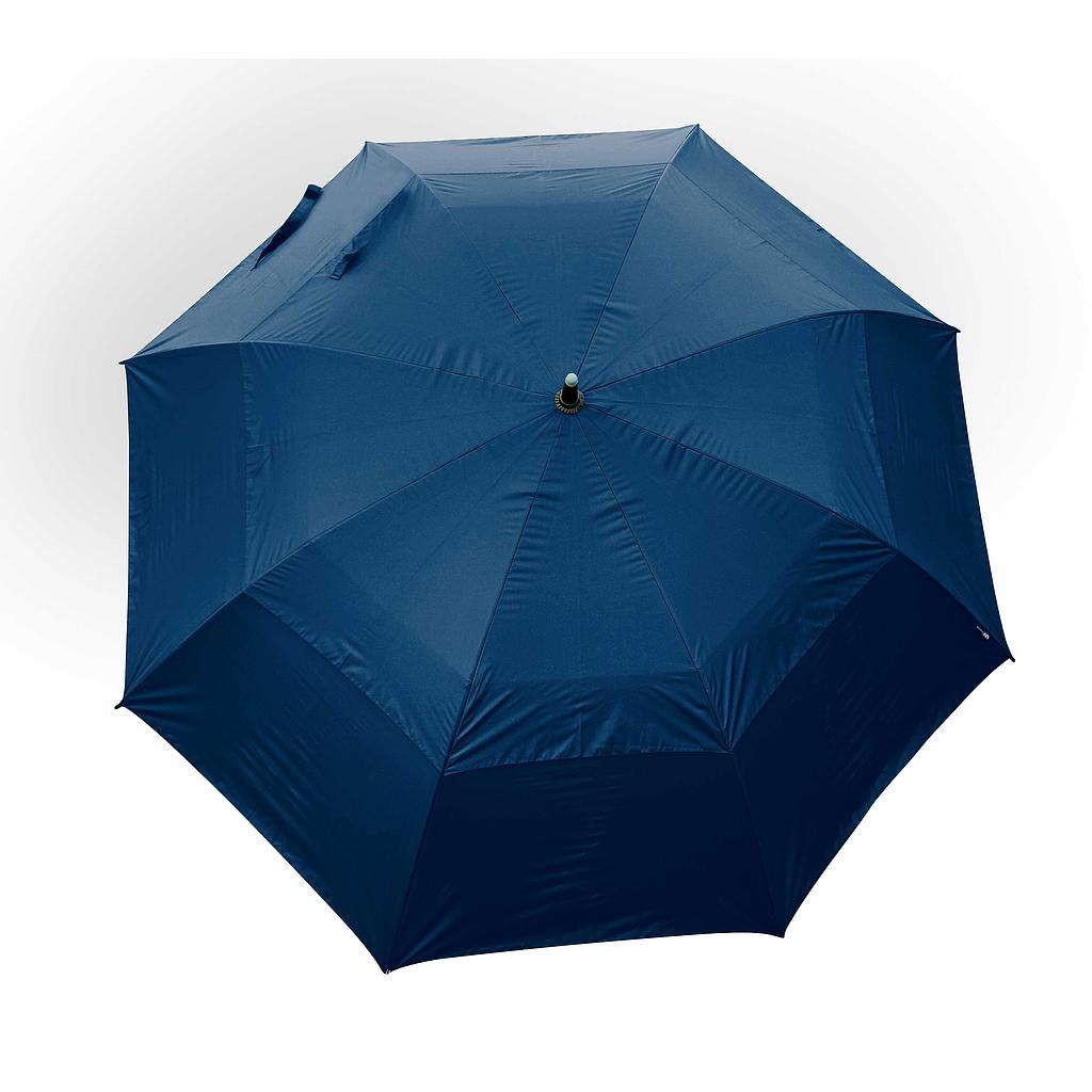 Masters TourDri GR 32-inch UV golf umbrella open, featuring a large canopy with Masters branding and UV protection for golfers.