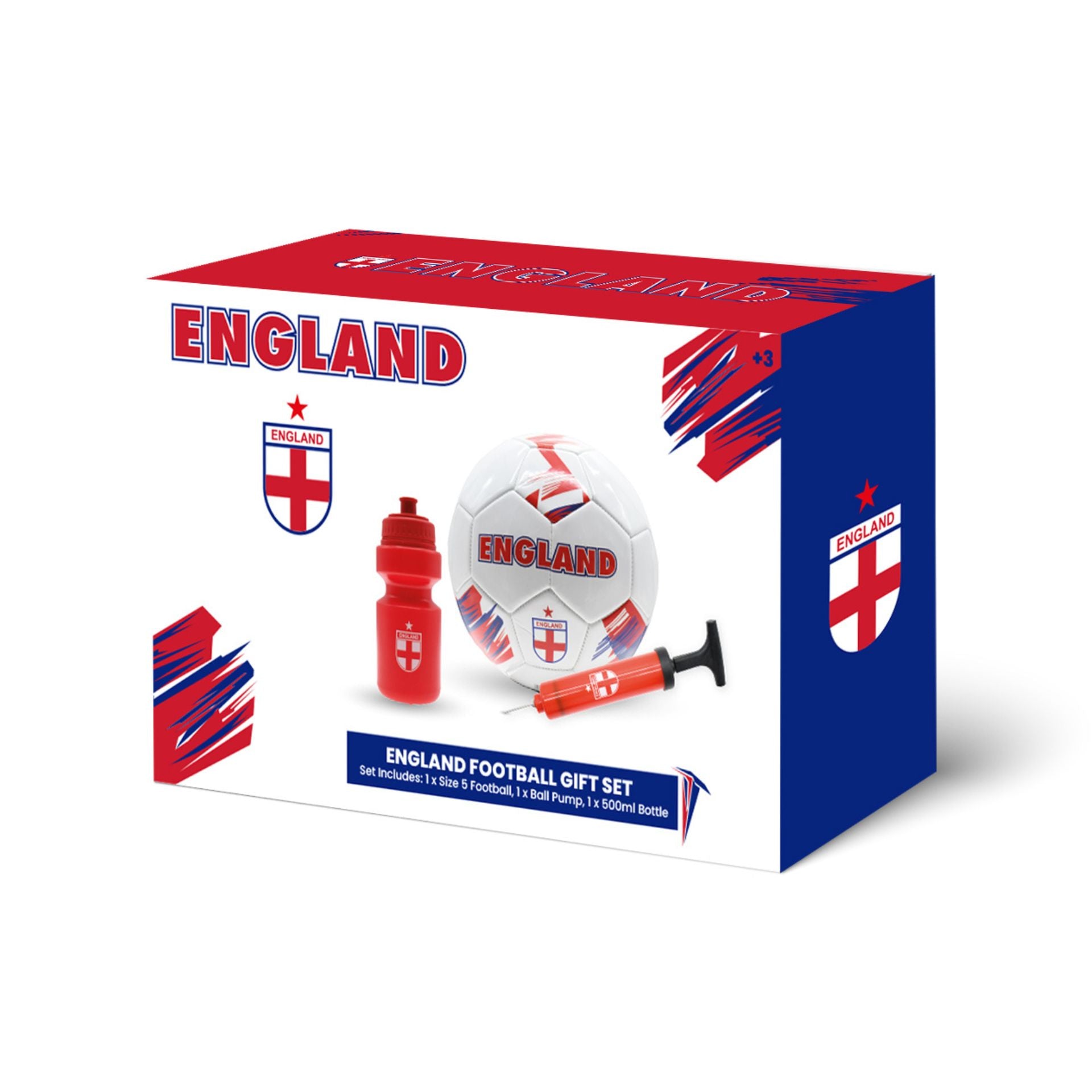 International country-themed football gift set by Gioco featuring colorful mini footballs and country flags for sports enthusiasts.