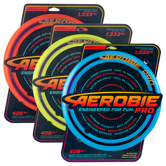 Aerobie 13-inch Pro Ring for sports and outdoor games, featuring a durable, lightweight design for throwing and catching fun.