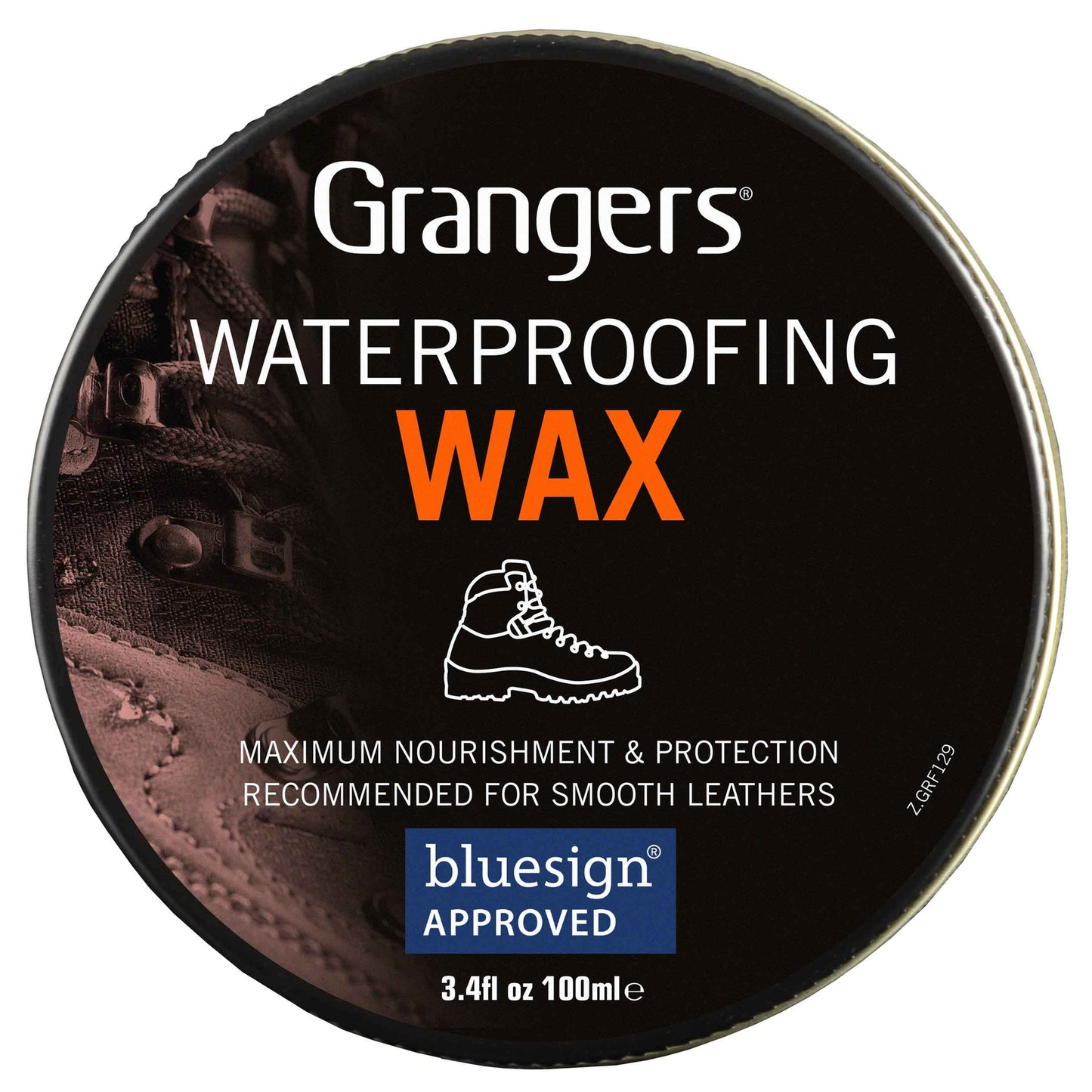Grangers Waterproofing Wax for sporting goods, showing the wax container with branding and product label.