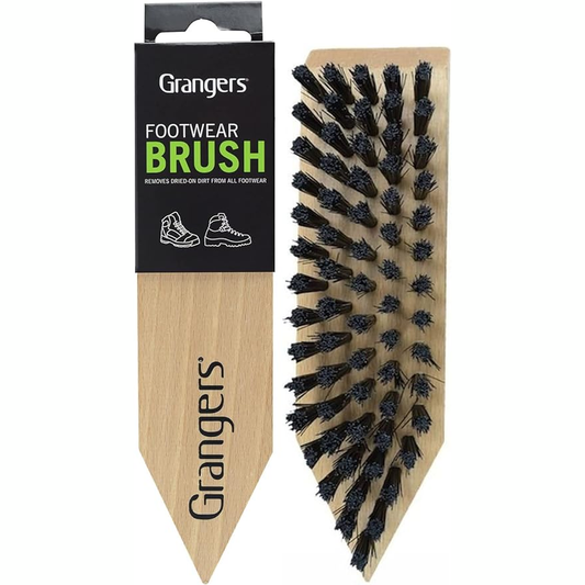 Grangers Footwear Brush for cleaning and maintaining outdoor shoes and boots, designed for sporting goods use.