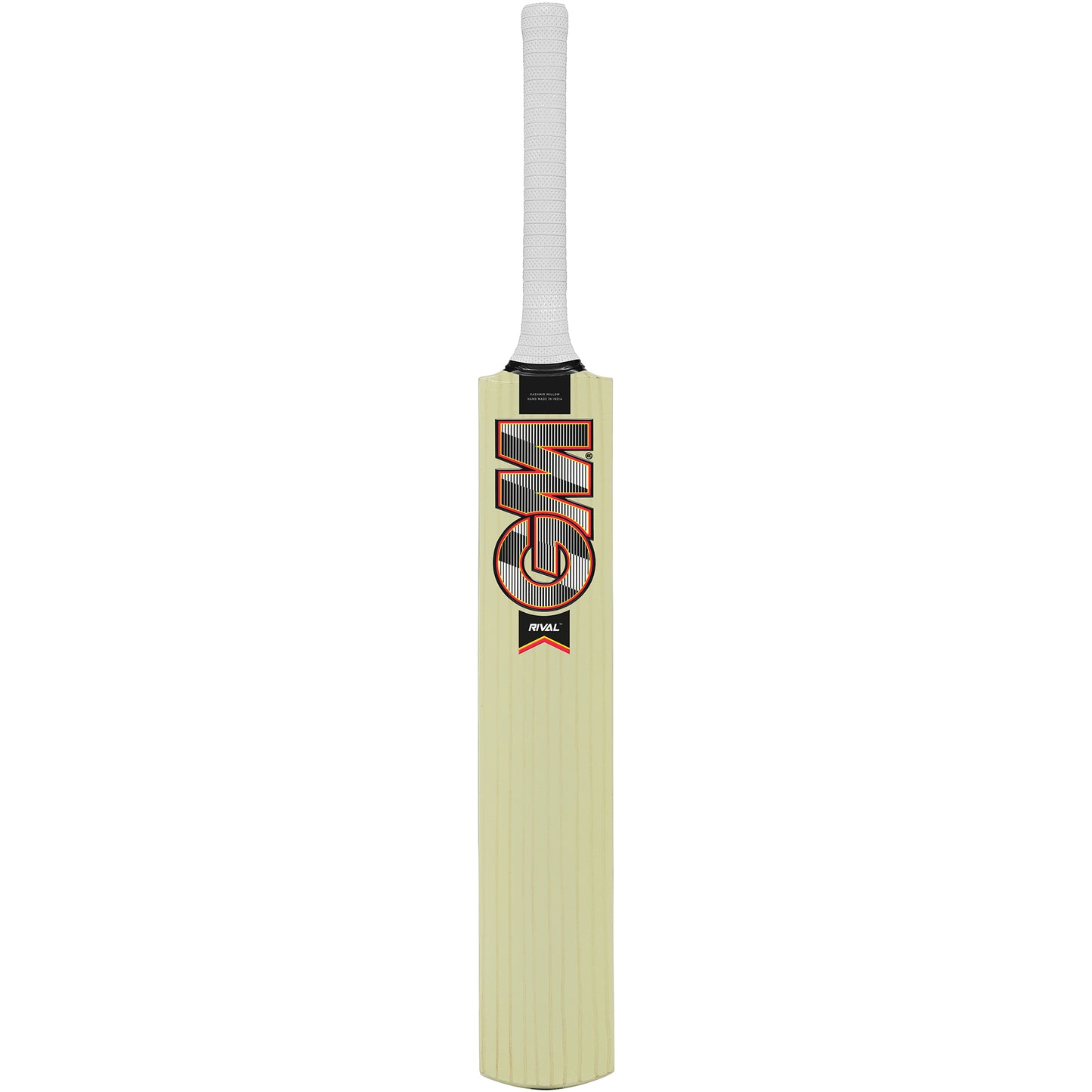 Gunn & Moore CRICKETGM Rival cricket bat with wooden handle and branded logo, ready for cricket gameplay.