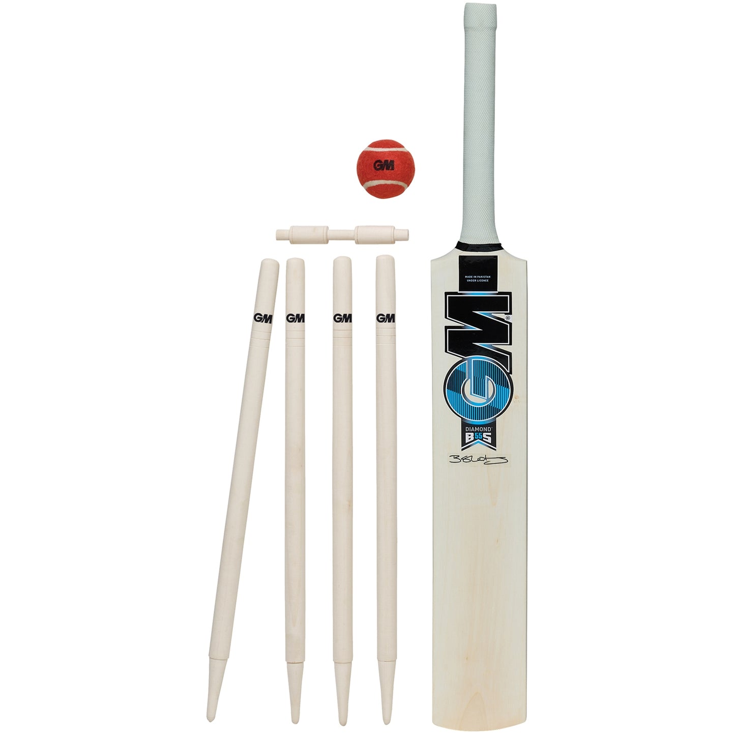 GM Cricket Set Diamond Size 5 by Gunn & Moore, featuring cricket bat and ball designed for young players.