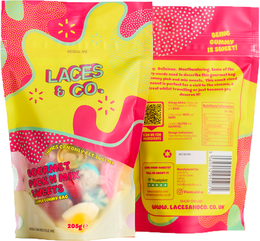 Super Gummy Snack Sized Sweets Bag - 205g
