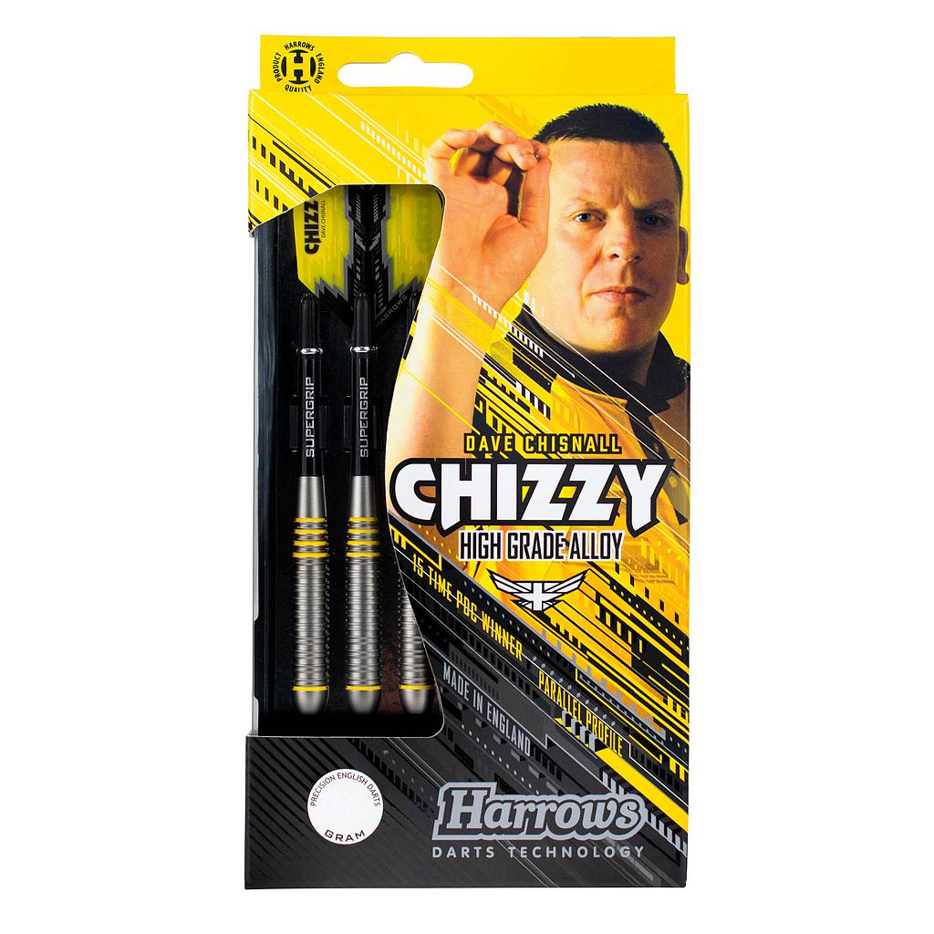 Harrows Chizzy Brass Darts set with three durable brass darts for professional-level sport shooting and gameplay.