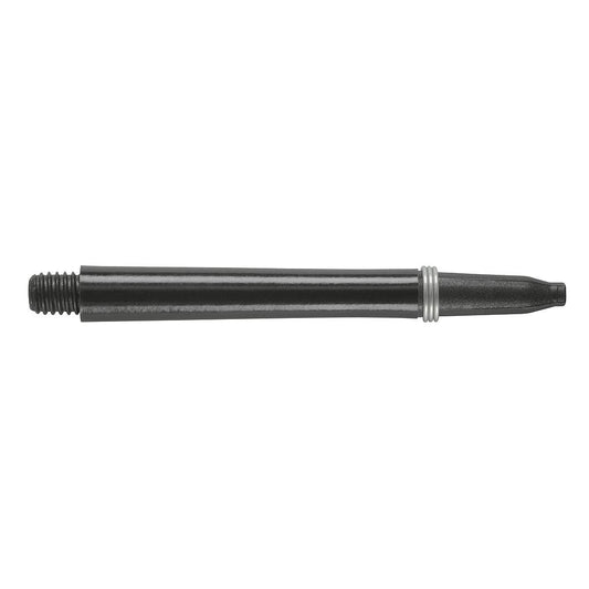 Harrows Nylon darts shafts for sporting goods, showcasing a close-up of lightweight, durable dart shafts with black and silver design.