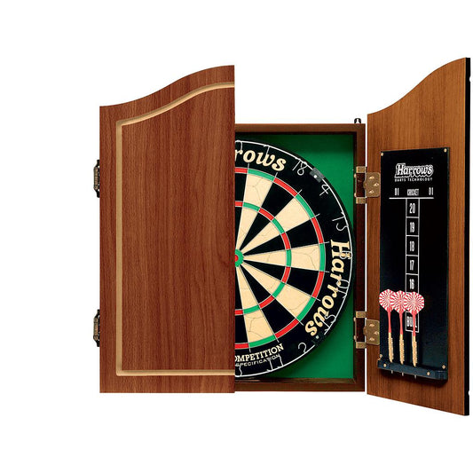 Harrows Pro's Choice Complete Dart Set with metal darts, flights, and case, designed for professional dart players and enthusiasts.