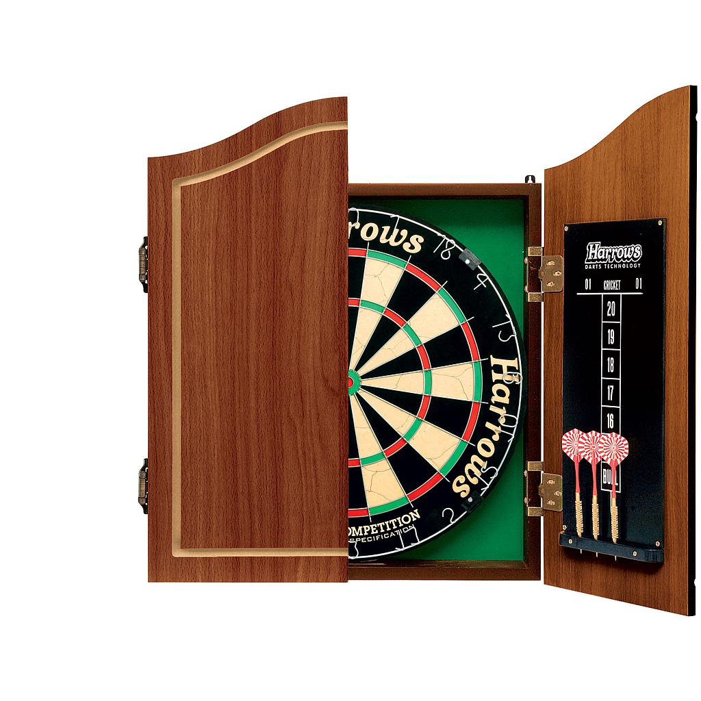 Harrows Pro's Choice complete dart set with three darts, flights, and accessories, designed for professional-level gameplay.