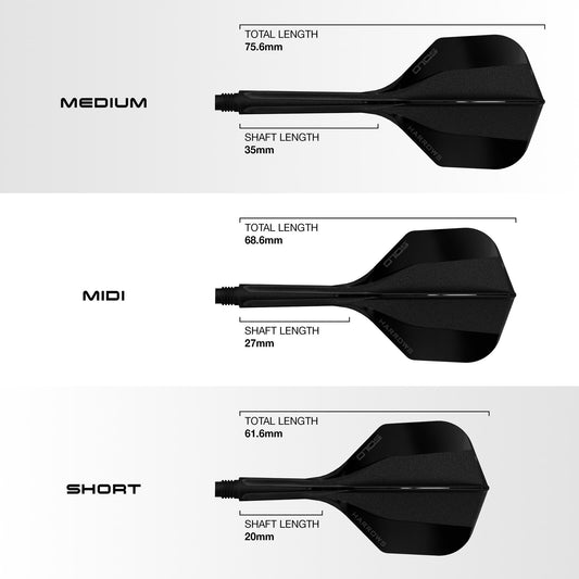 Harrows Solo Flight and Shaft Short for darts, lightweight dart accessories with a sleek design, compatible with standard dart setups.
