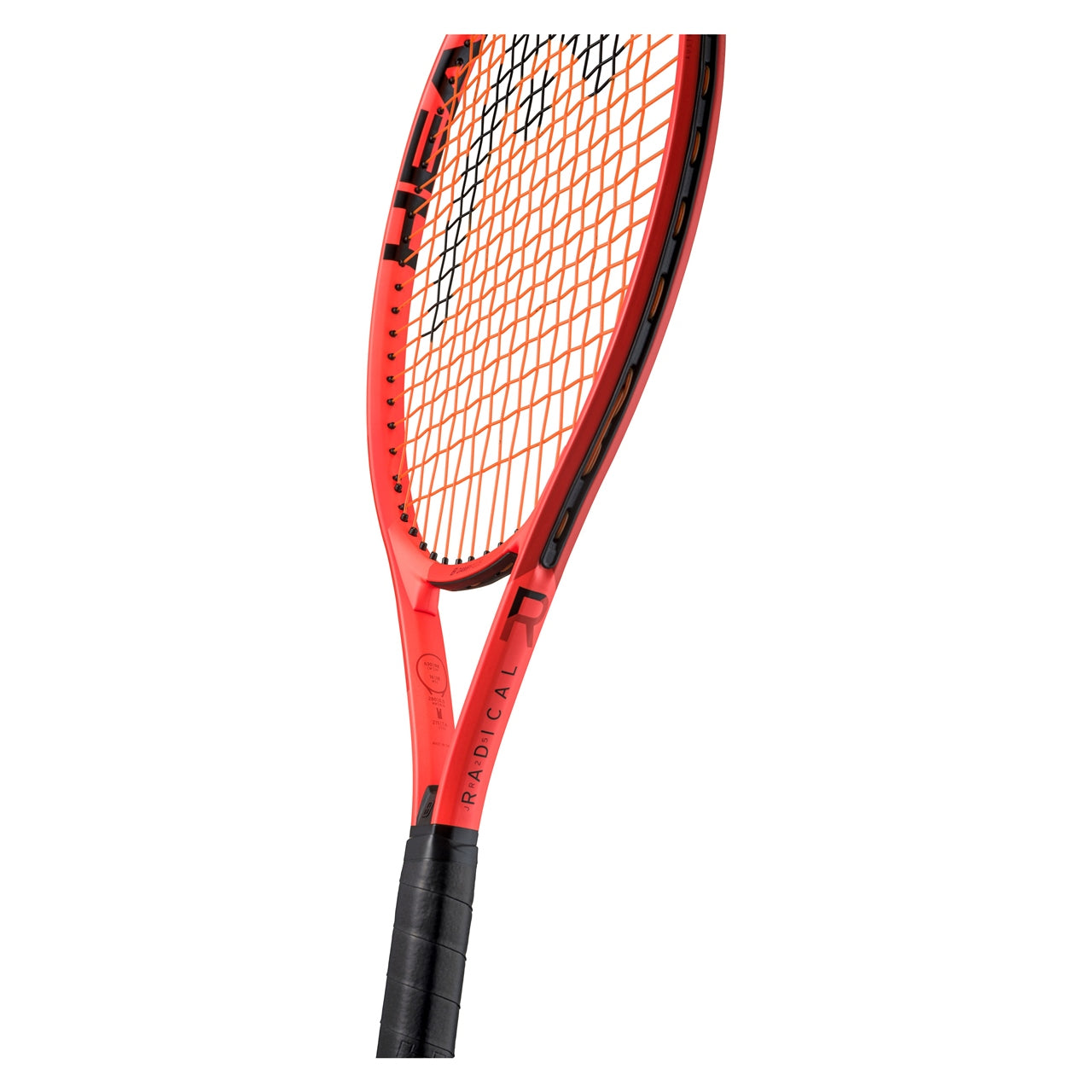 Head Radical tennis racket with a sleek frame and grip, ready for play, showcasing the iconic Head brand logo.