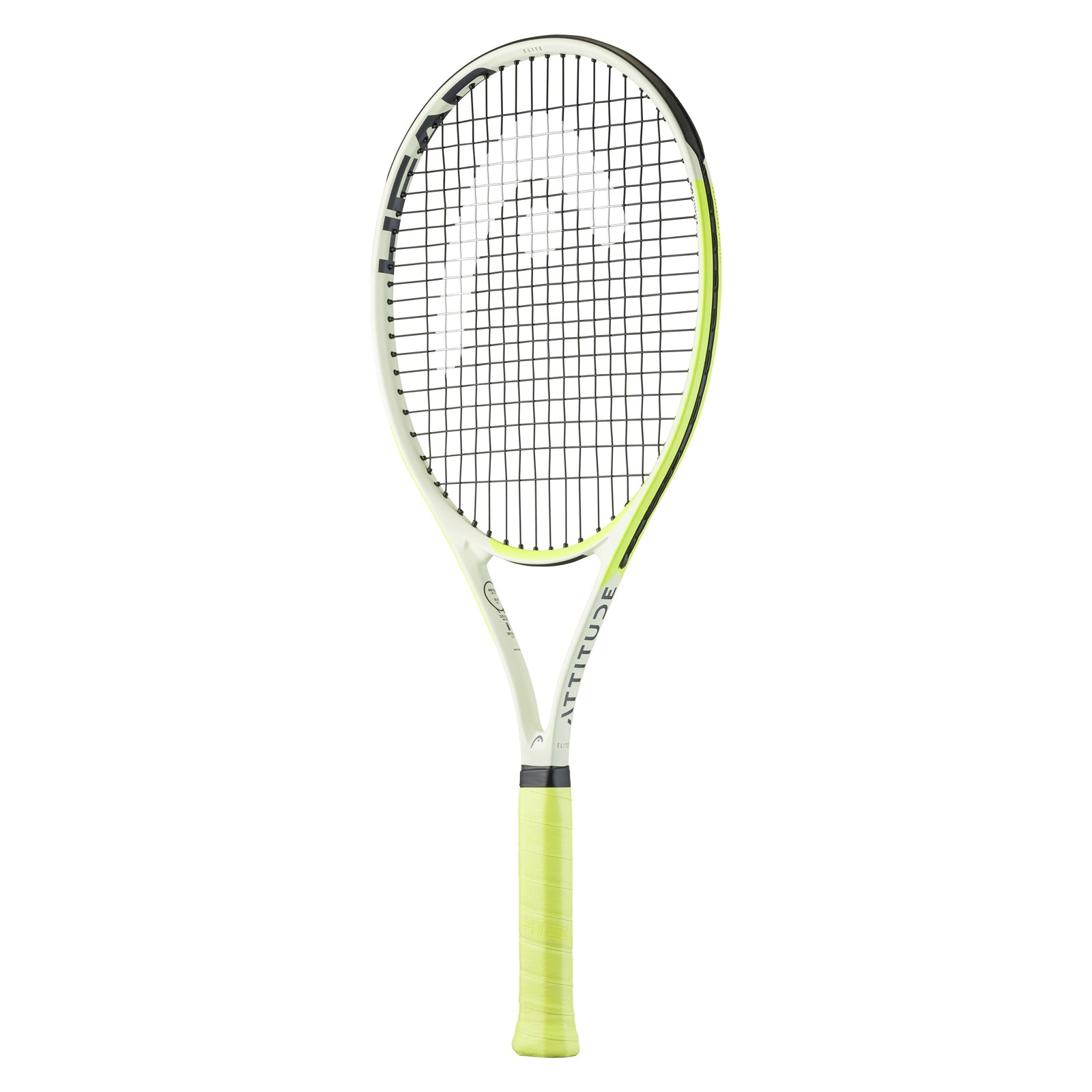 Head MX Attitude Elite 27-inch tennis racket with grip size 3, showcasing the lightweight frame and grip detail.