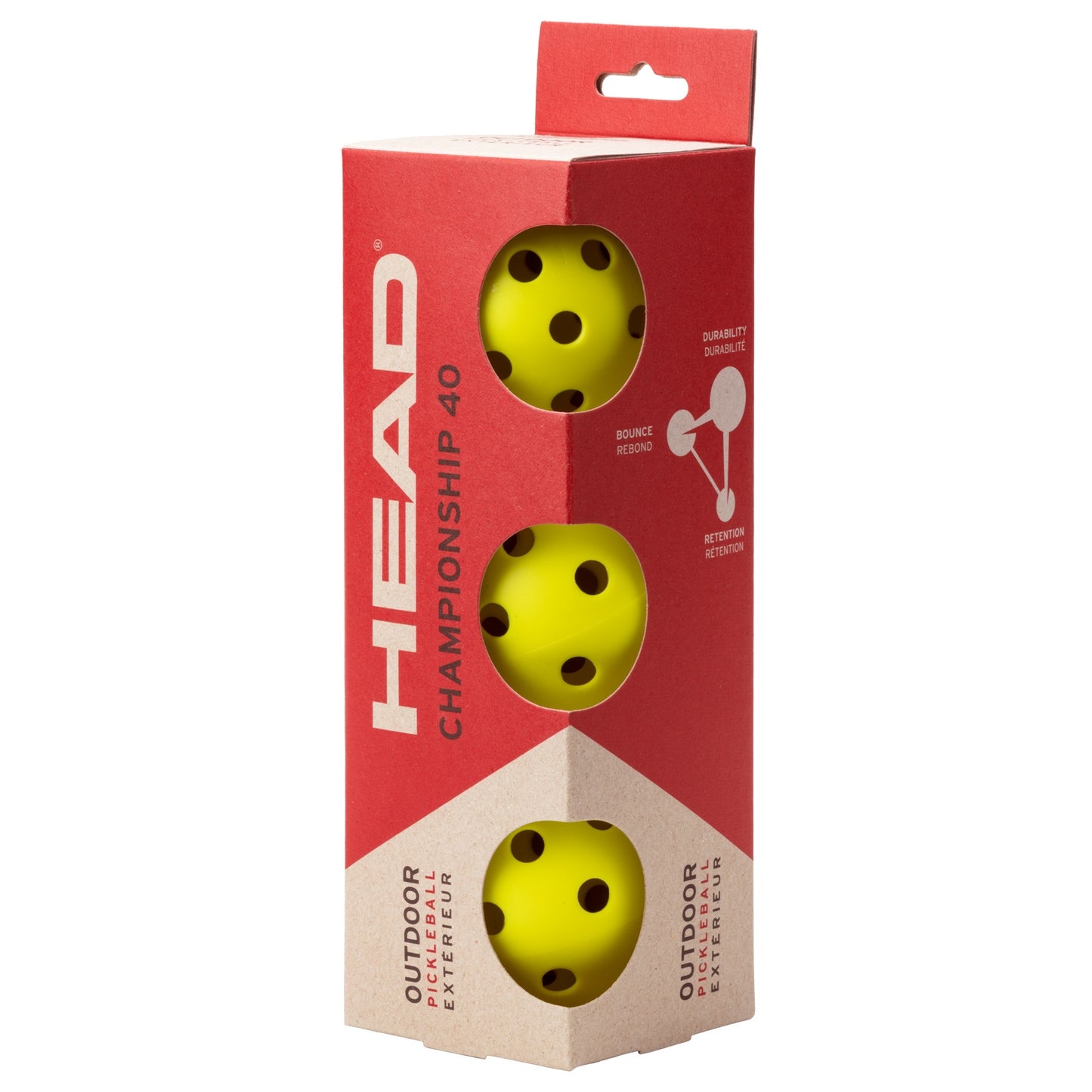 Head Pickleball Championship 40 3-ball set, featuring durable pickleball paddles and balls for competitive play.