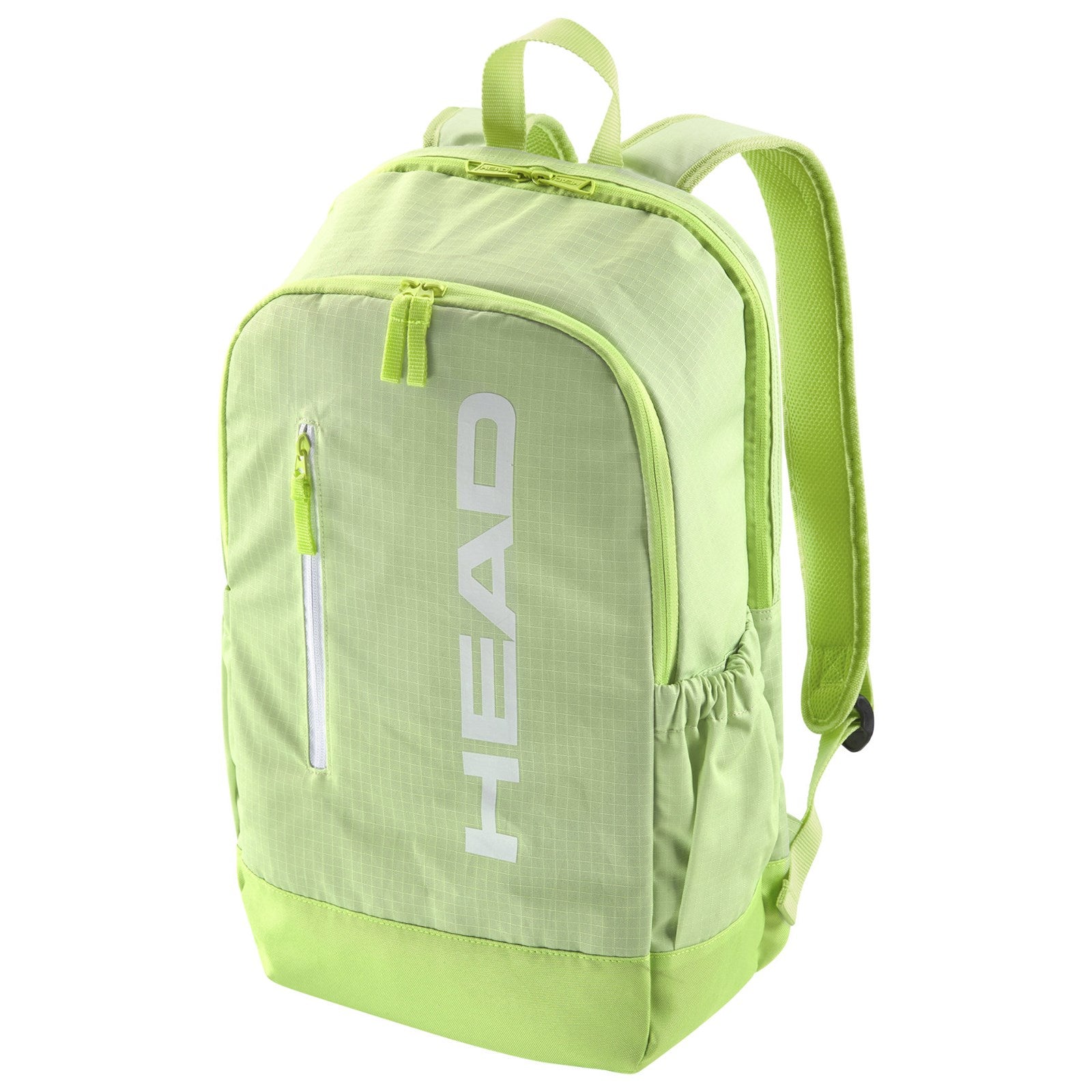Head Head Base Backpack 17L holdall showing black fabric with adjustable shoulder straps and a front zip pocket.