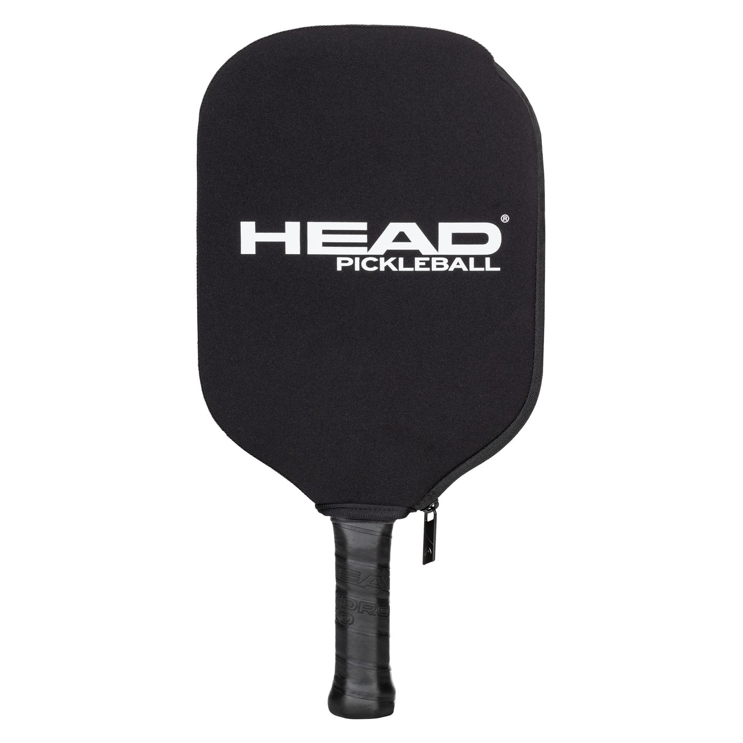 Black Head pickleball paddle cover bag with zip closure, designed to protect and carry HEAD pickleball paddles.