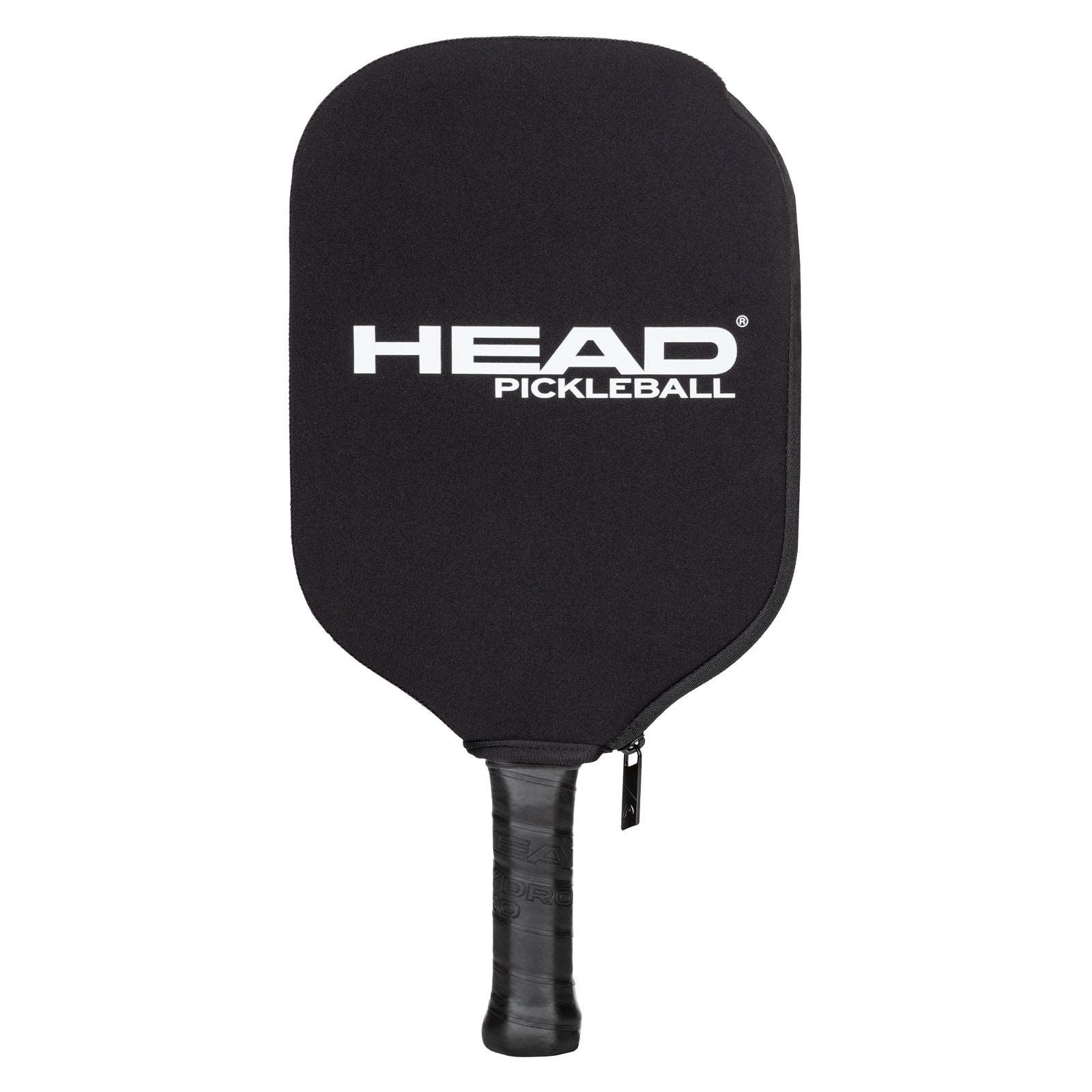 Black Head pickleball paddle cover bag with zip closure, designed to protect and carry HEAD pickleball paddles.