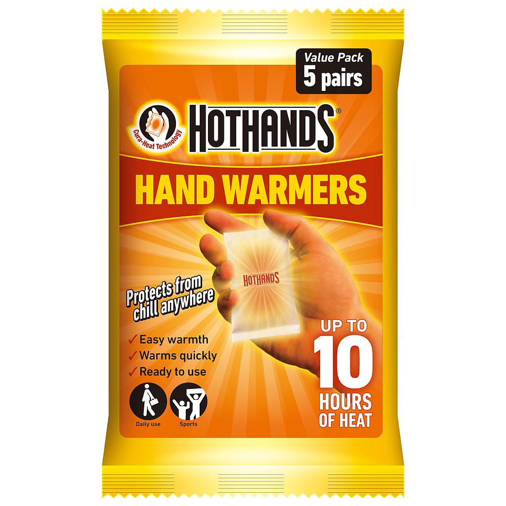 HotHands Hand Warmers from HotHands sporting goods brand, showing portable heat packs for cold weather outdoor activities.