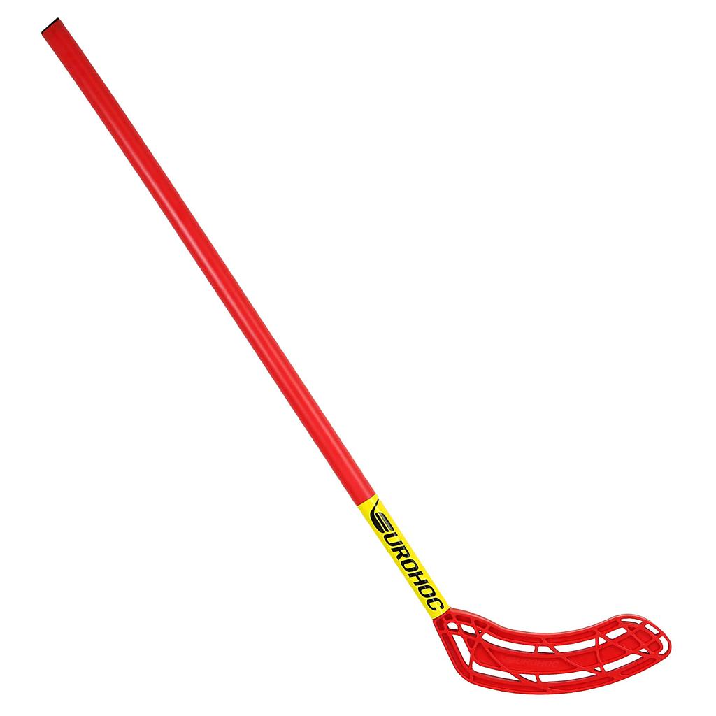 Eurohoc hockey stick for sporting goods, featuring a sleek design with a black and white color scheme, suitable for ice hockey.