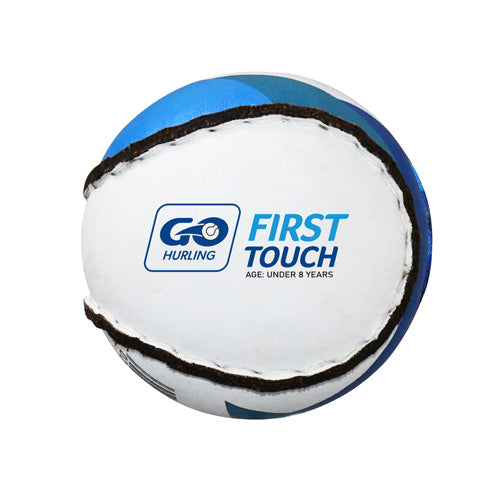Murphy's Hurling Sliotar ball for sporting goods, showing close-up of the textured surface and brand logo on the ball.