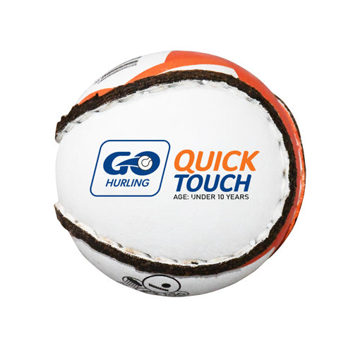Murphy's Hurling Sliotar ball with textured surface and brand logo, designed for hurling sports and outdoor gameplay.