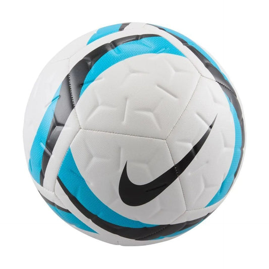 Nike Academy Team Football FA25 in white and black with Nike logo, designed for soccer training and matches.