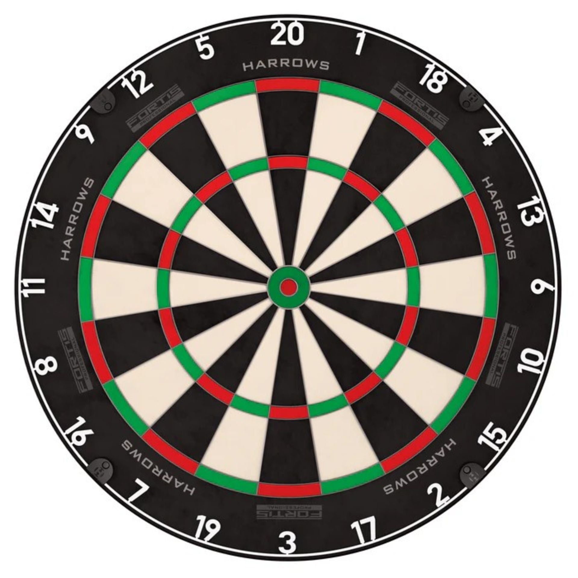 Harrows Fortis dartboard for indoor darts, featuring a professional-grade target surface and durable construction.