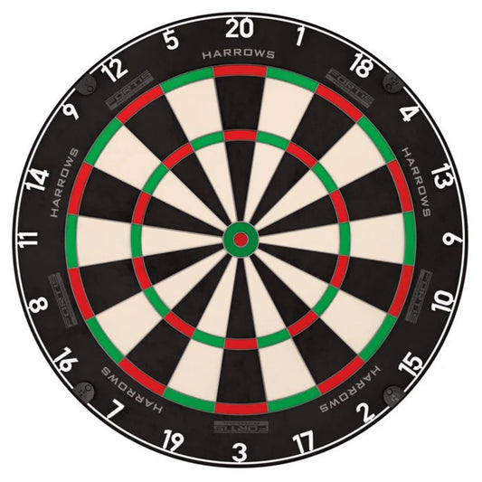 Harrows Fortis dartboard for indoor darts, featuring a professional-grade target surface and durable construction.