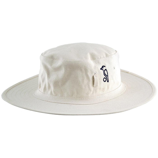 Kookaburra sun hat in neutral color, lightweight sporting goods accessory with wide brim for sun protection.