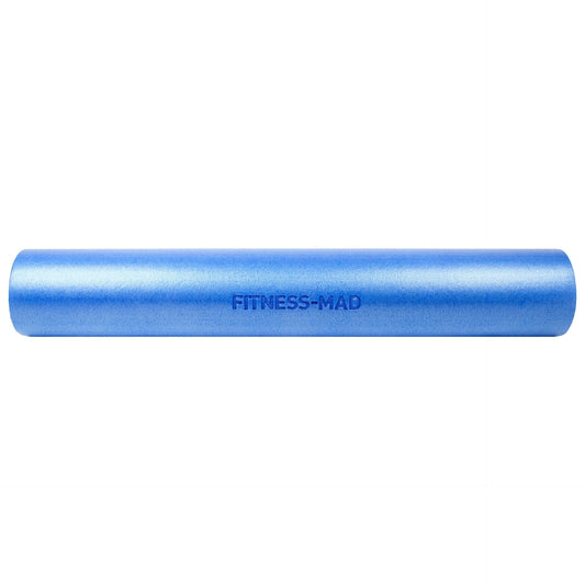 Fitness Mad foam roller for sports recovery, textured cylindrical foam roller for muscle relaxation and stretching.