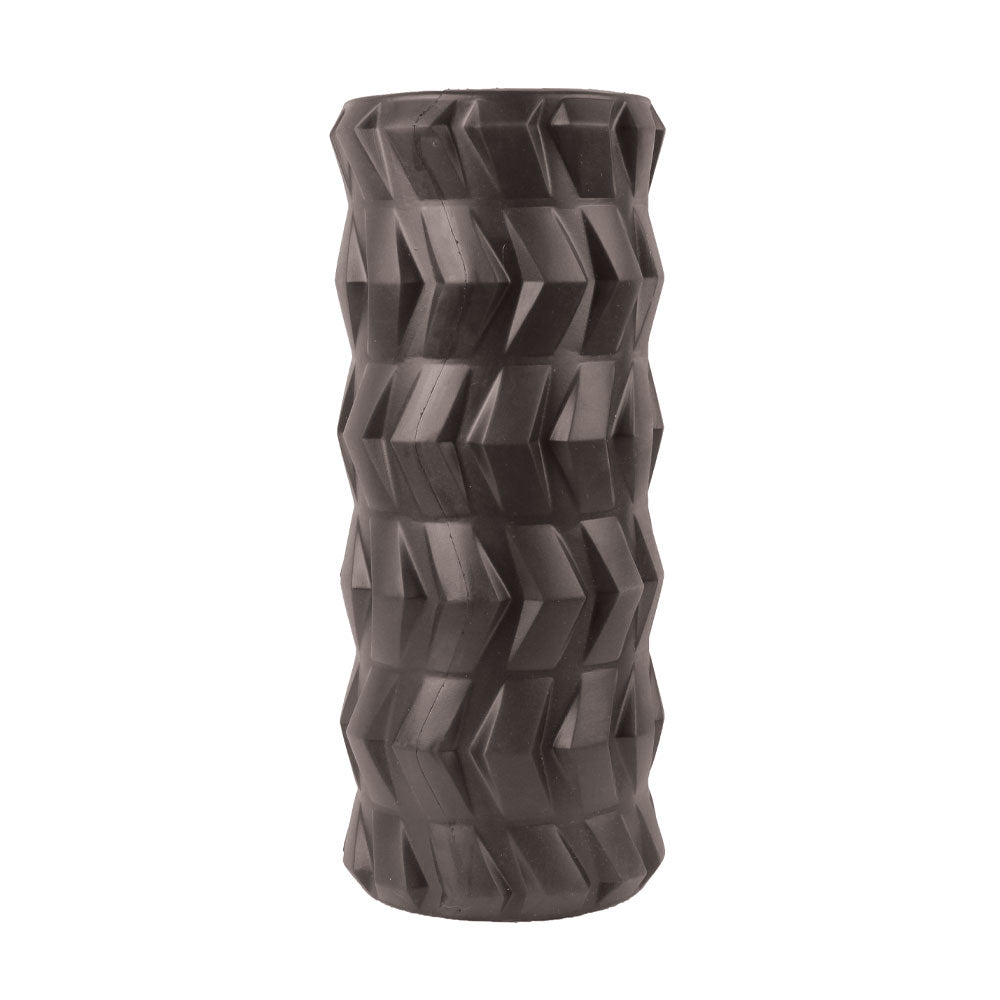 Fitness Mad Tread Roller for sporting goods, showing a compact black foam roller with textured surface for muscle recovery.