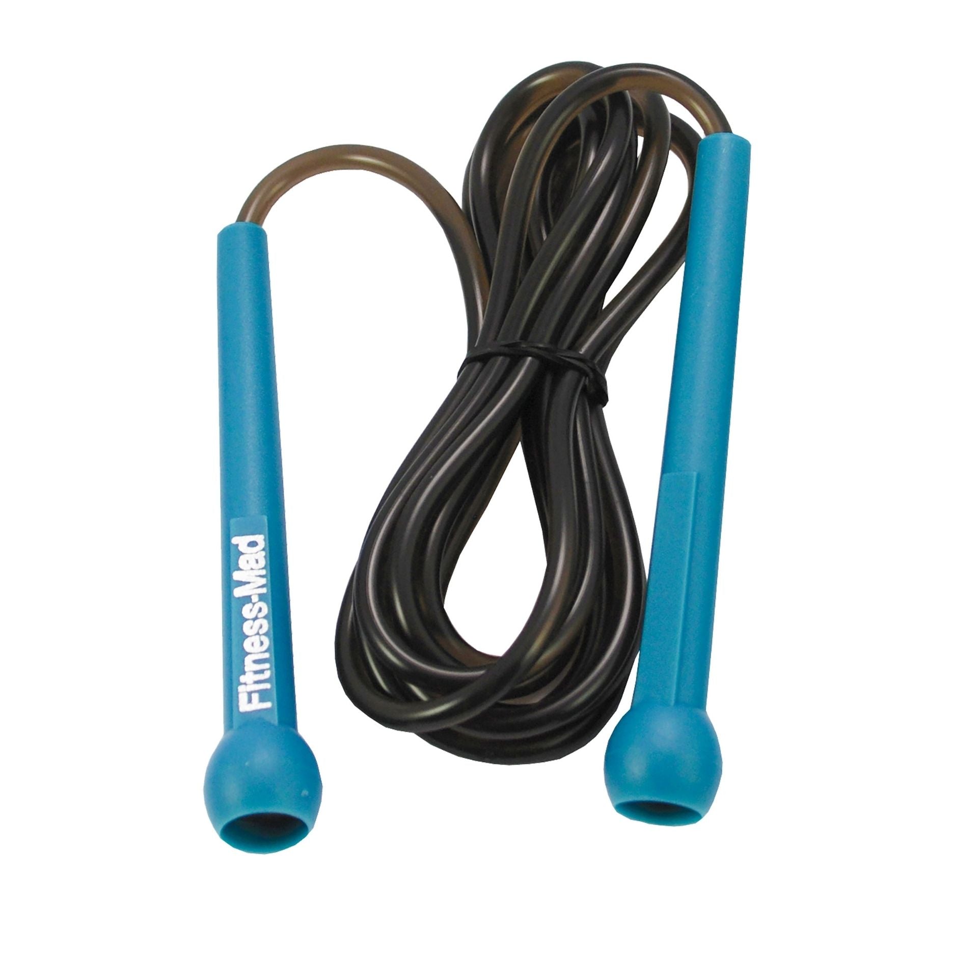 Fitness-Mad Yoga-Mad Speed Rope in vibrant red with black handles, designed for cardio and strength training.