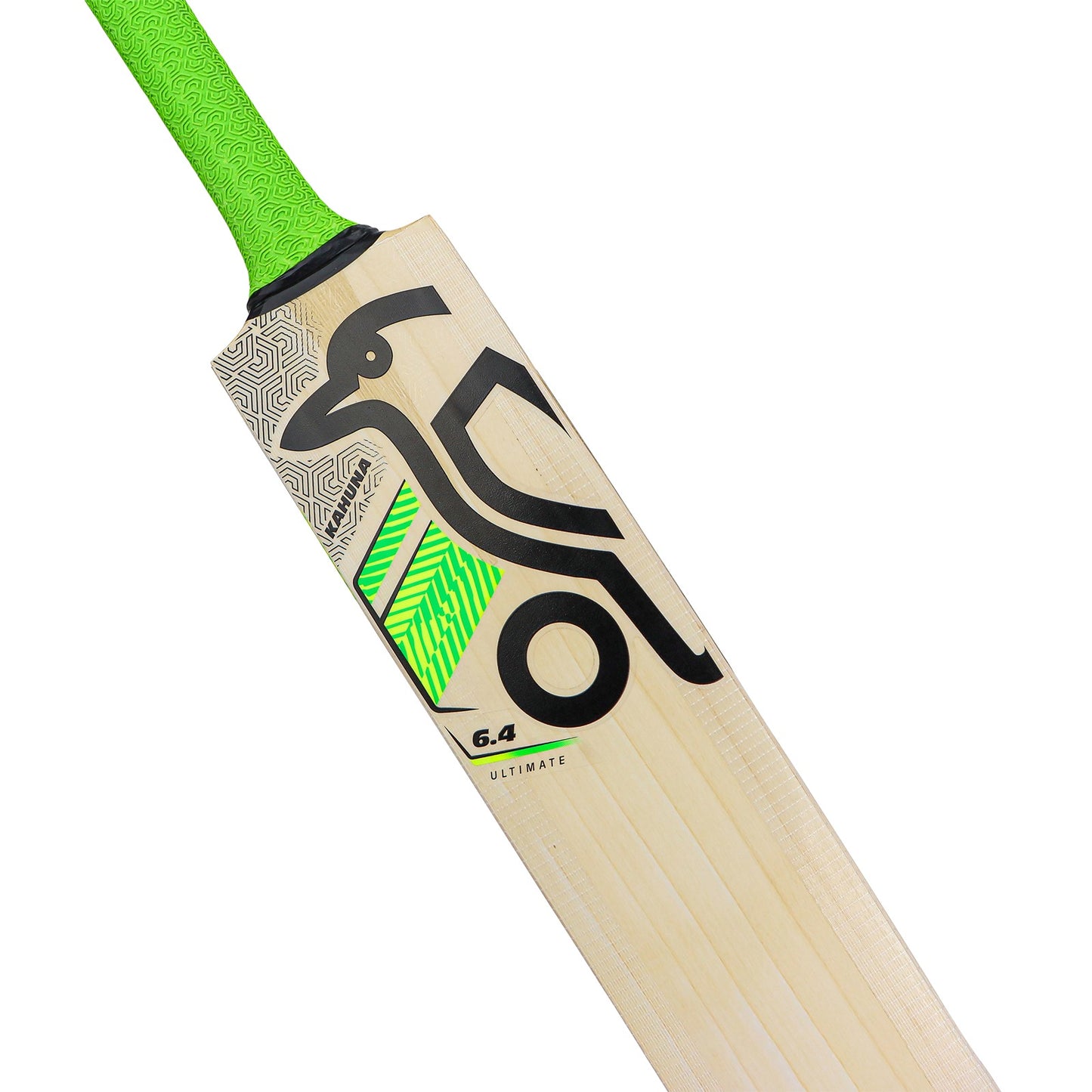 Kookaburra Kahuna 6.4 Ultimate English Willow cricket bat, full size, with a smooth wooden finish and ergonomic handle.