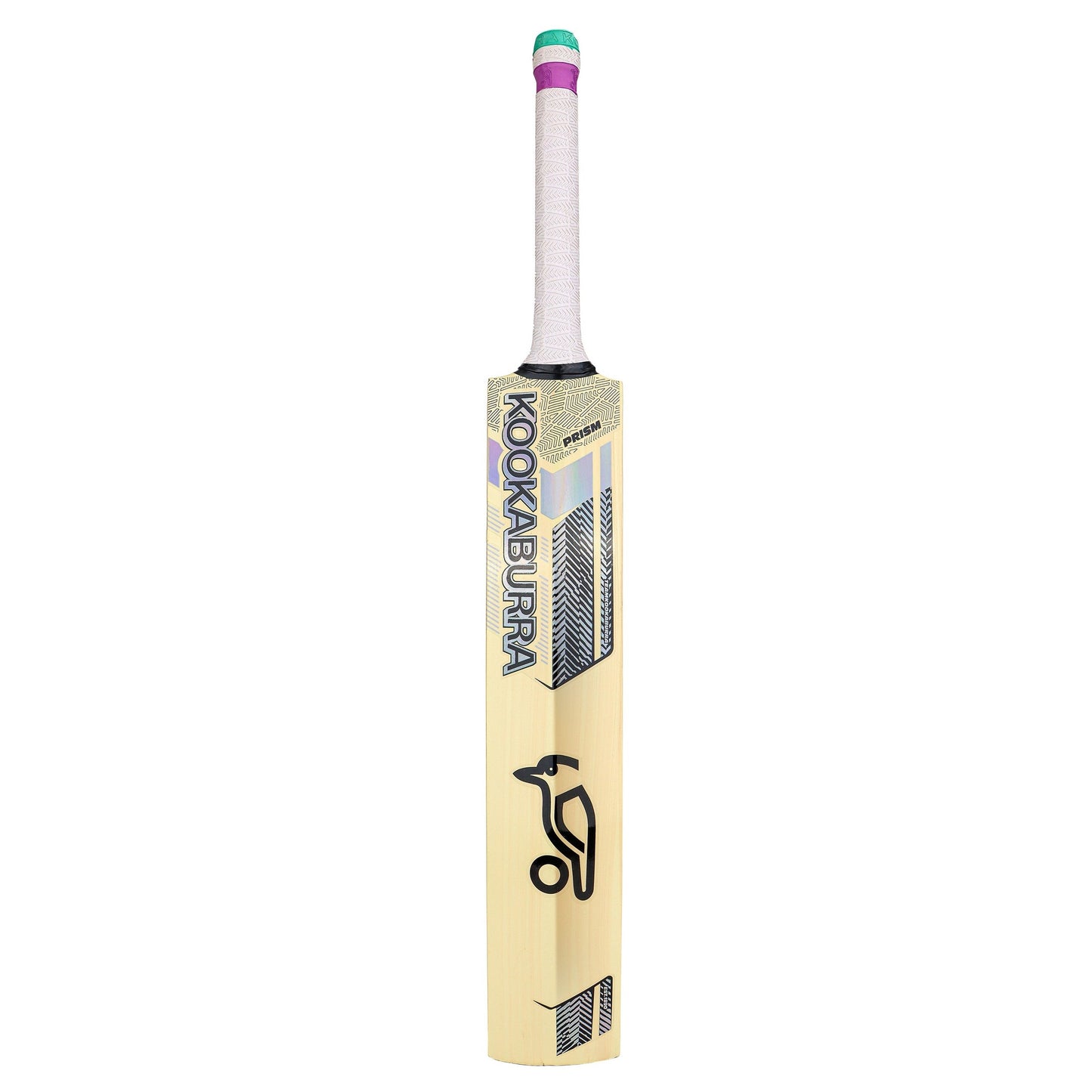 Kookaburra Prism 10.1 cricket bat with wooden blade and grip, designed for cricket players, shown in a close-up image.
