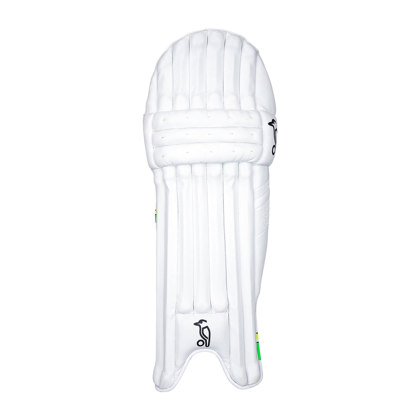 Kookaburra Kahuna cricket batting pads, size 5.1, black and white protective leg guards with padding and straps.