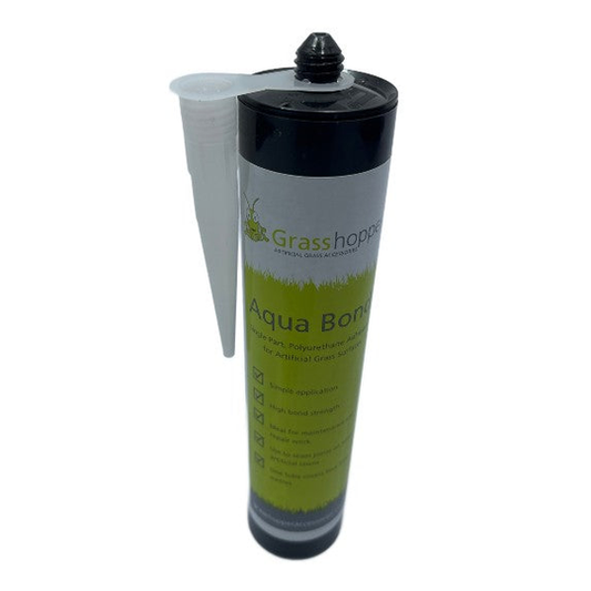 SAC Grass Adhesive single part 300ml tube for sporting goods, showing the adhesive tube with red and white packaging.