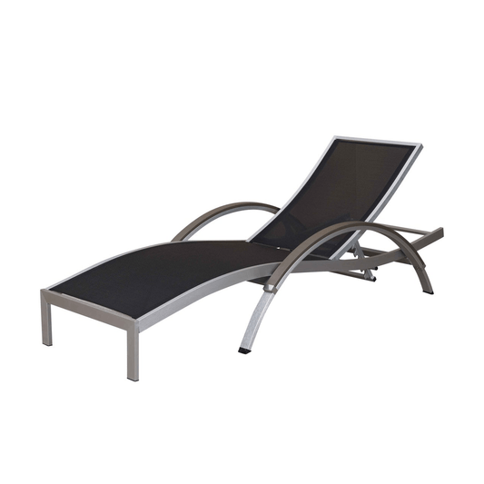 SAC Deluxe Brushed Nickel Sun Lounger