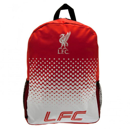 Liverpool FC Fade backpack by Foco, featuring team logo and fade design, with adjustable straps and spacious main compartment.