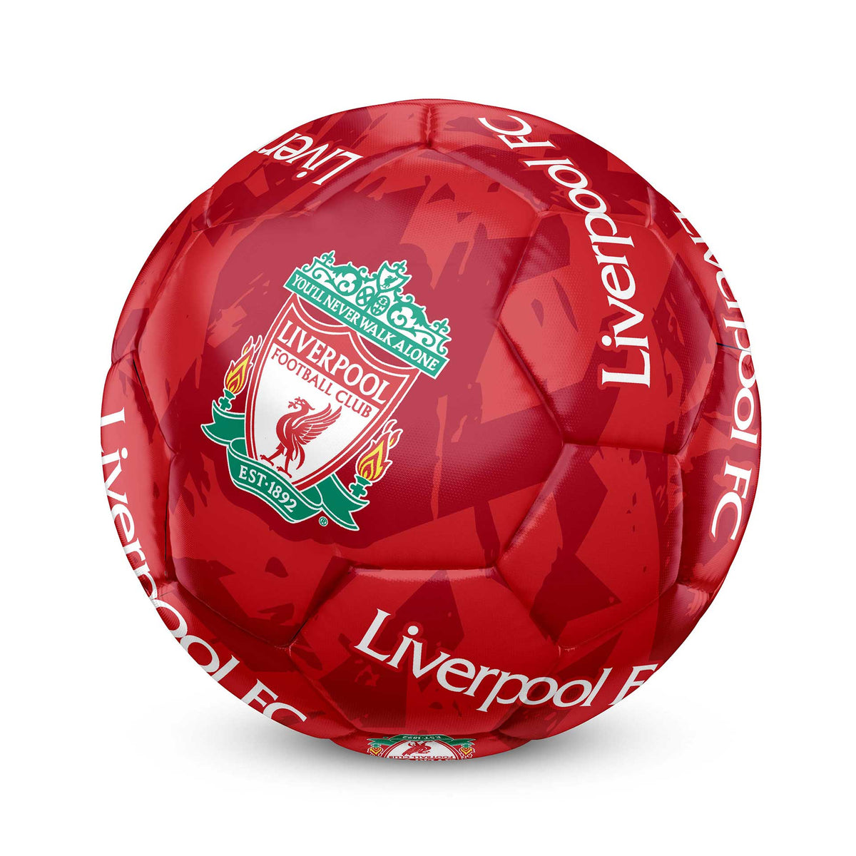 Size 5 graffiti football from Team Merchandise, sporting goods, showing colorful graffiti design and brand logo on the surface.