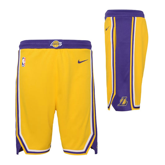 NBA Youth LA Lakers Nike Swingman Icon Basketball Shorts - Yellow