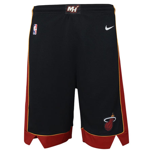 NBA Youth Miami Heat Nike Swingman Icon Basketball Shorts - Black/Maroon