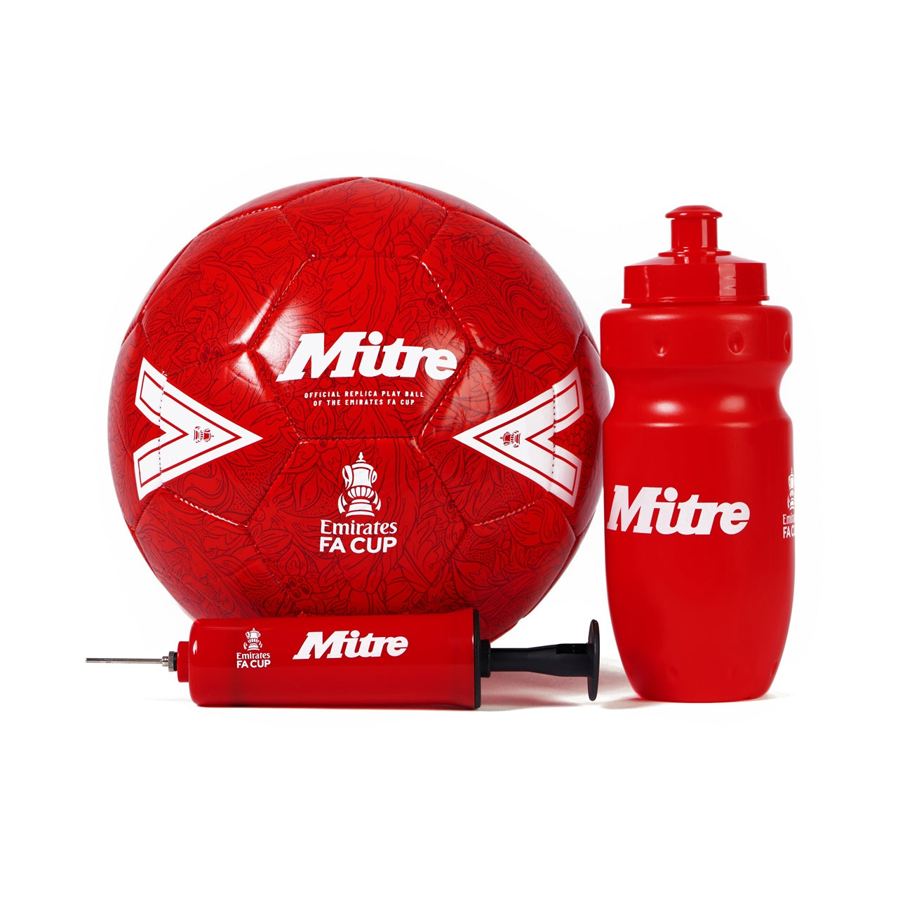 Mitre FA Cup football for 2025/2026 season, branded Mitre, showing the official design and logo on a football ball.