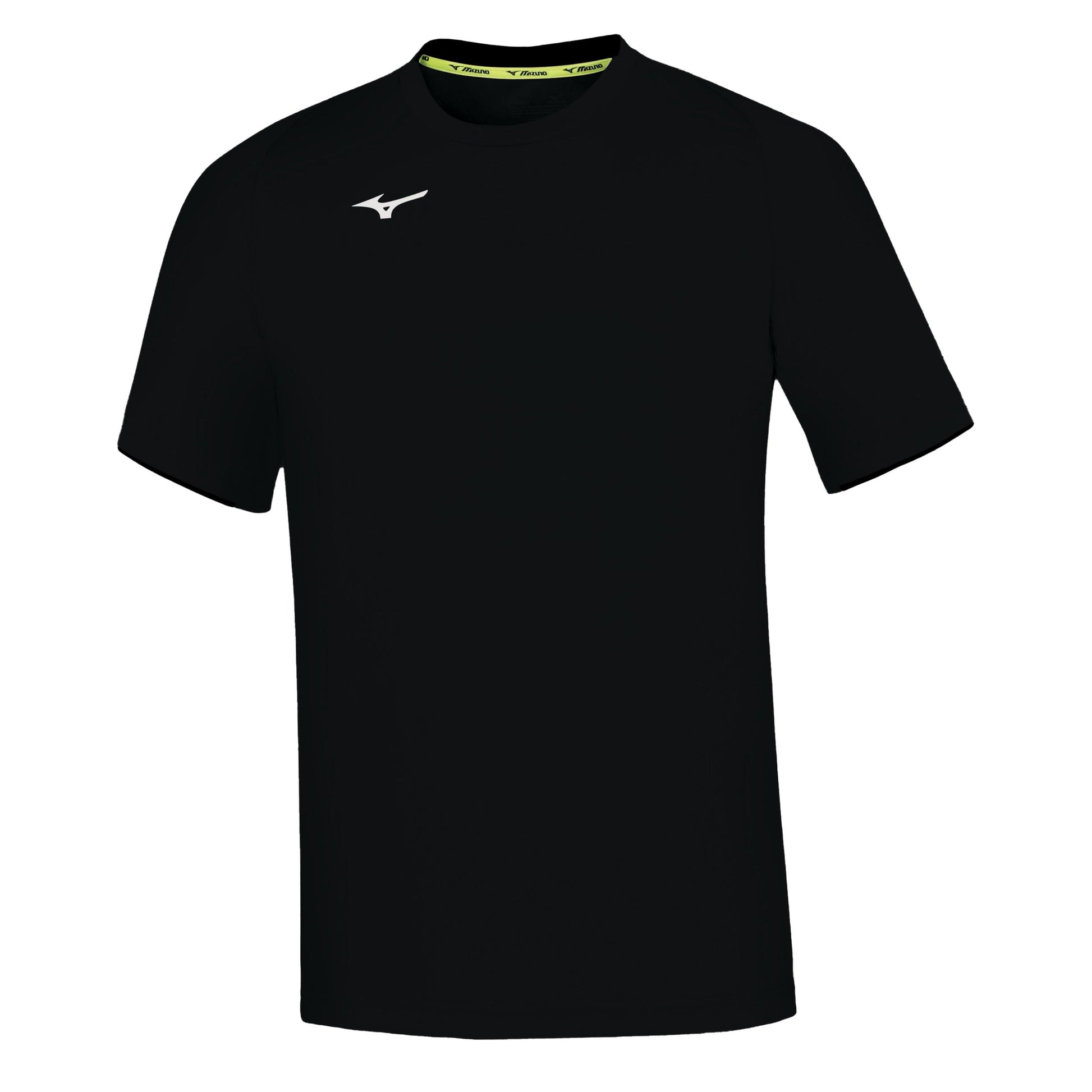 Mizuno Core short sleeve T-shirt in breathable fabric, featuring Mizuno logo, designed for athletic and casual wear.