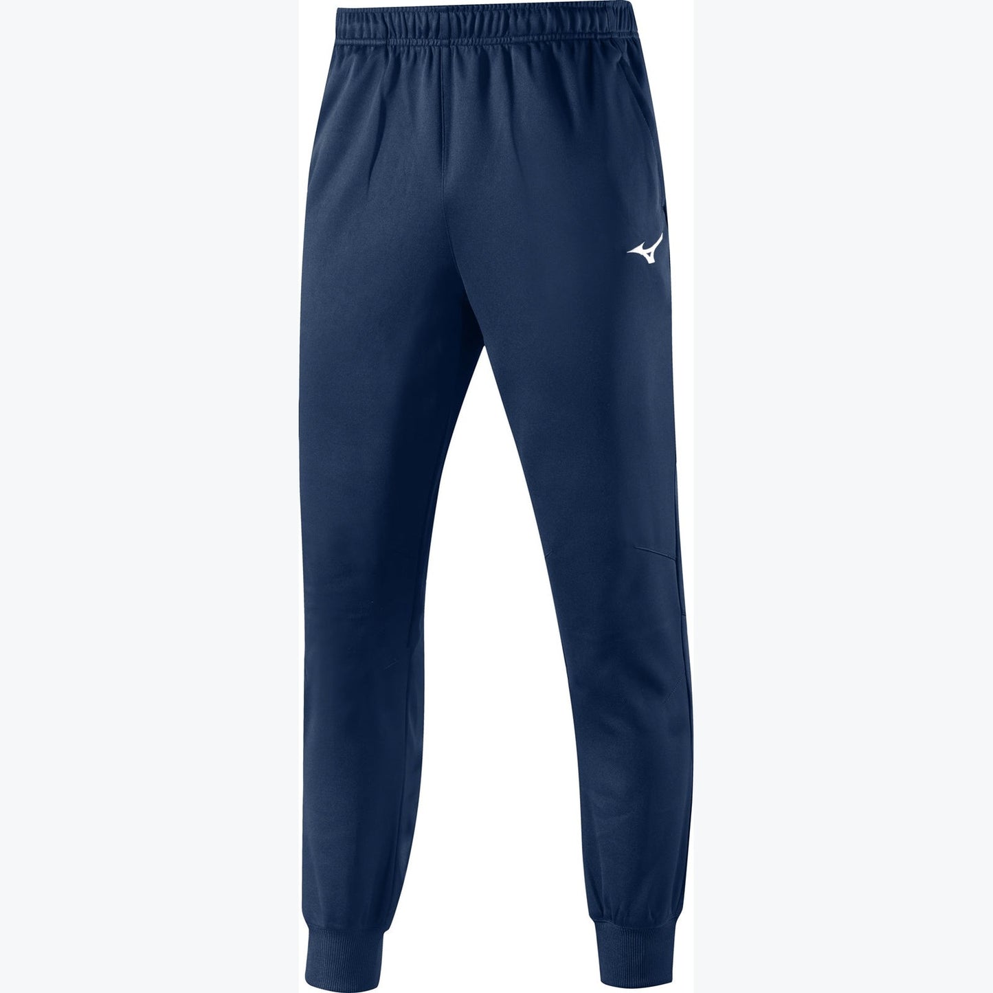 Mizuno Nara track pant in black, lightweight athletic clothing with Mizuno logo, perfect for running and training.