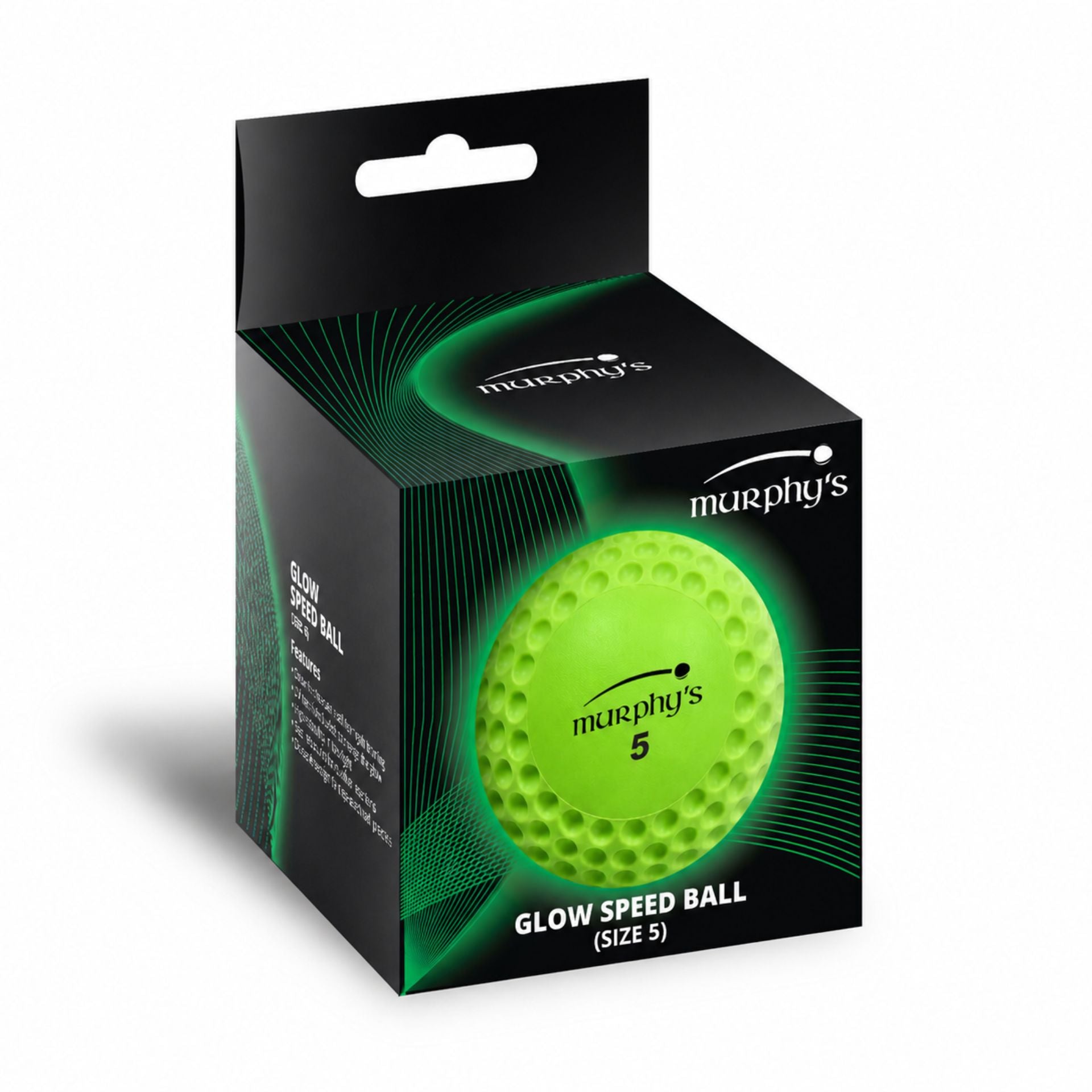 Murphy's Glow Speed Ball in vibrant colors, designed for fast-paced sporting games, with a glowing surface for visibility.