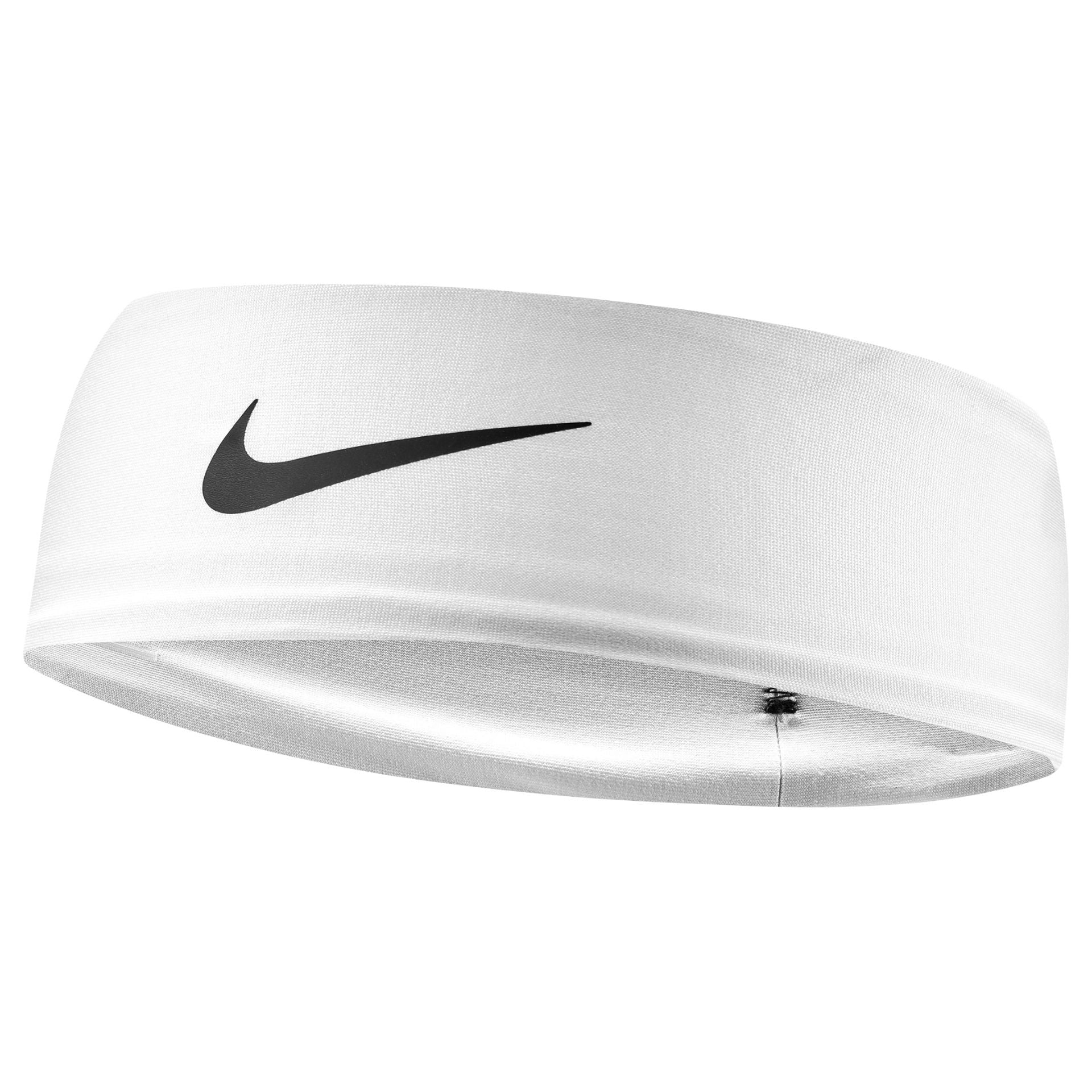 Nike Dri-Fit Fury Classic headband, moisture-wicking sweatband for sports and workouts, black with Nike logo.