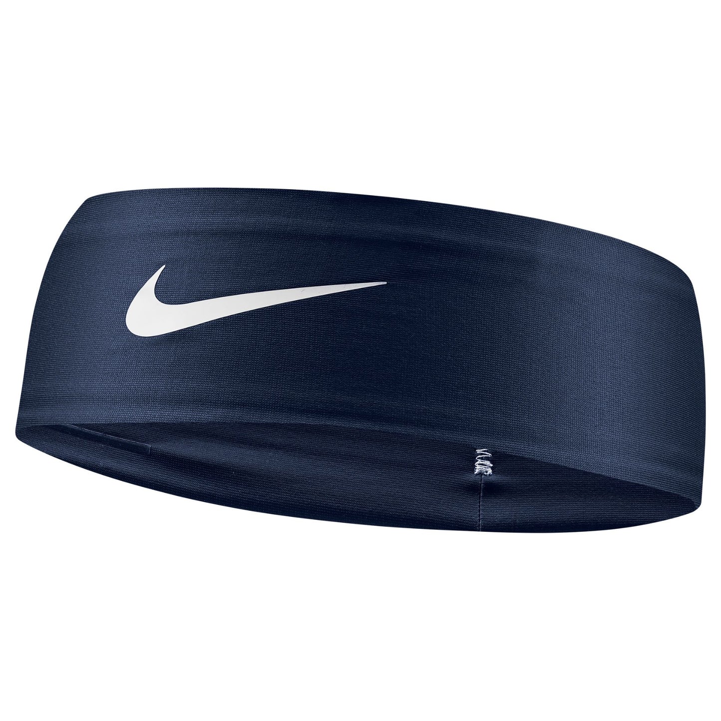 Nike Dri-Fit Fury Classic headband, moisture-wicking sweatband for sports, shown lying flat with Nike logo visible.