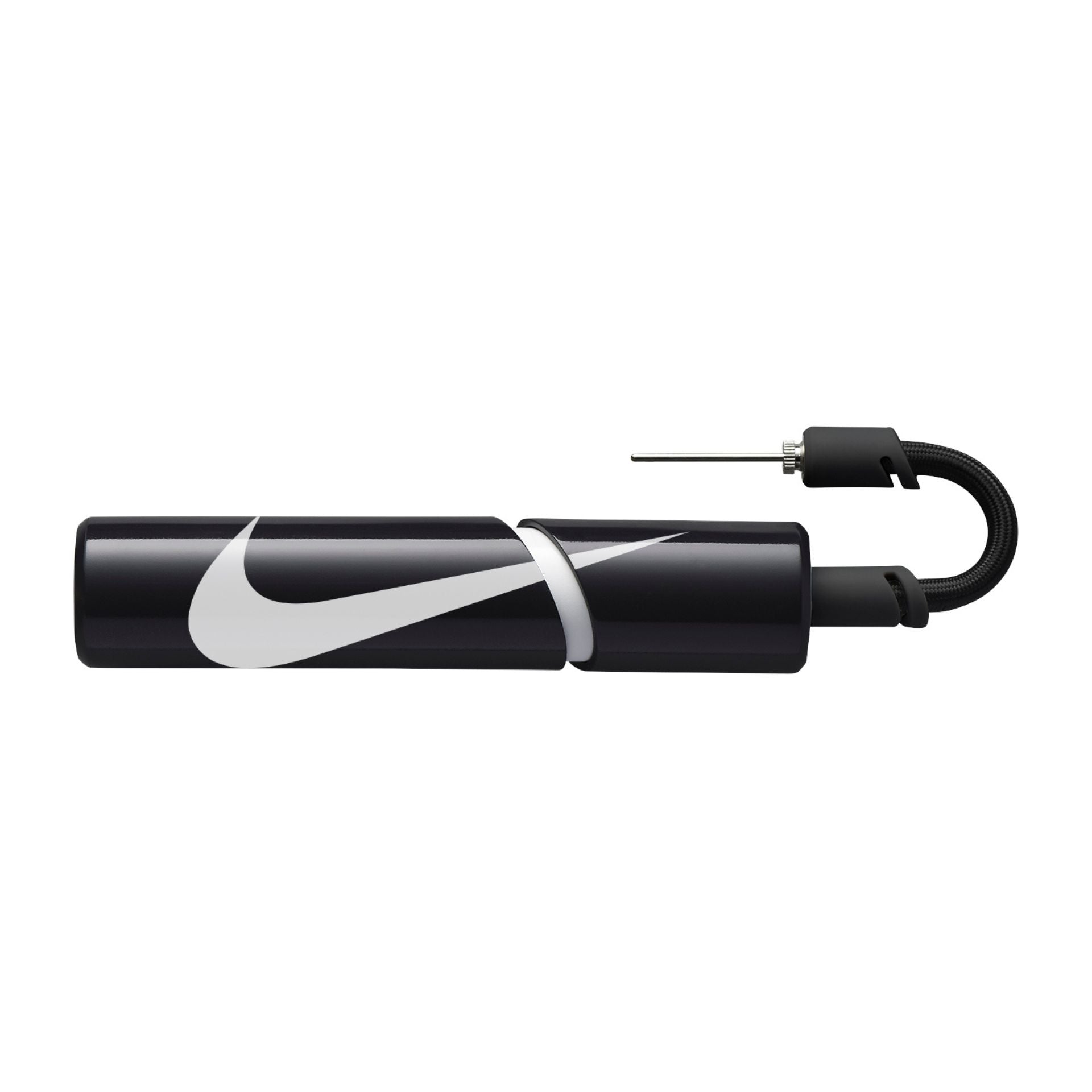 Nike Essential ball pump for sports balls, compact inflation tool with easy grip handle, designed for quick and efficient inflation.