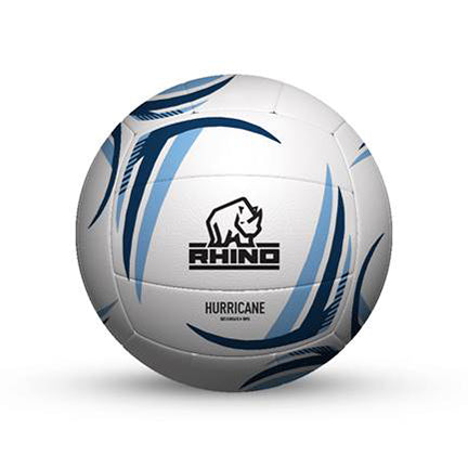 Rhino Hurricane Netball with orange and black design, suitable for indoor and outdoor netball play, sporting goods by Rhino.