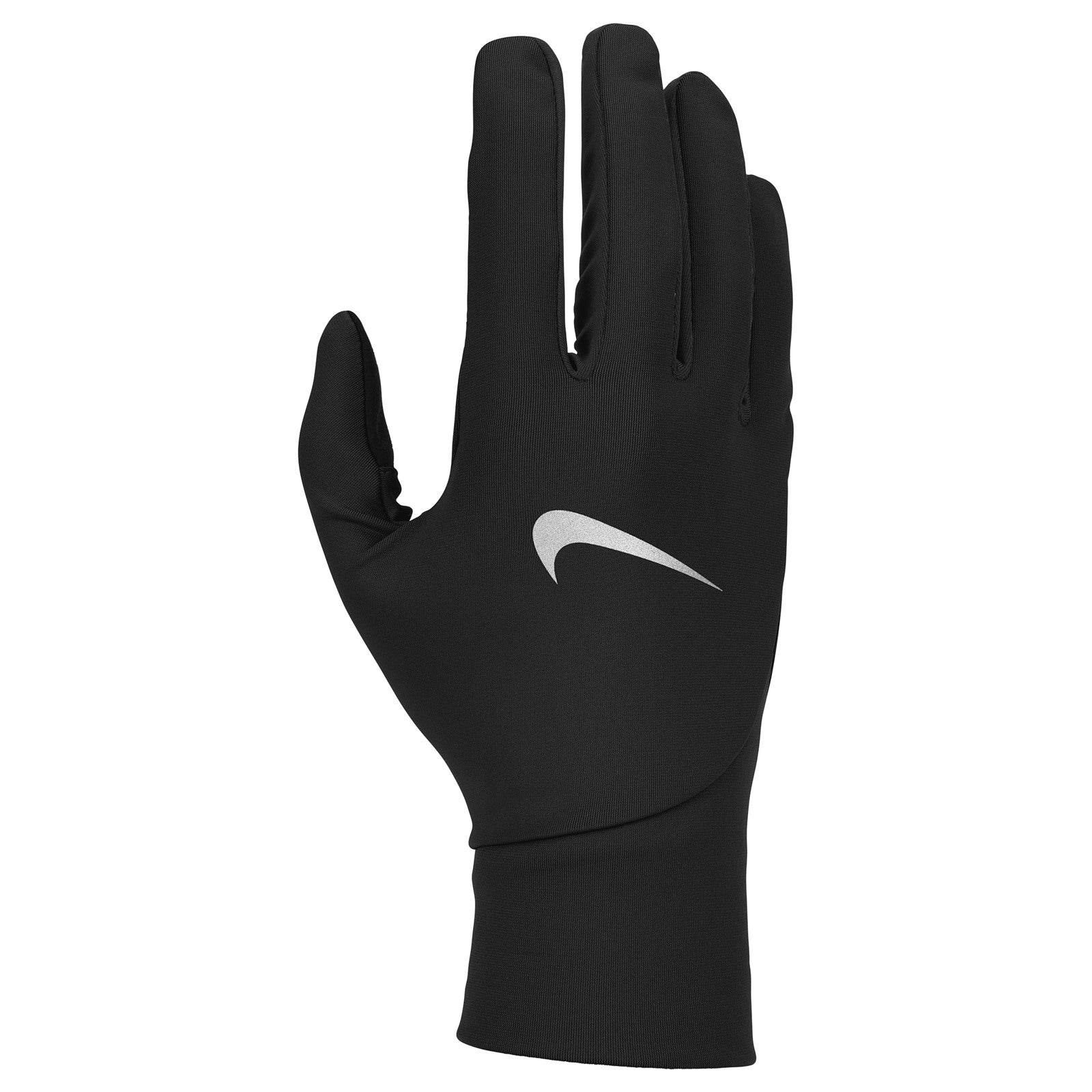 Nike women's lightweight winter running gloves in black, designed for warmth and comfort during outdoor workouts.